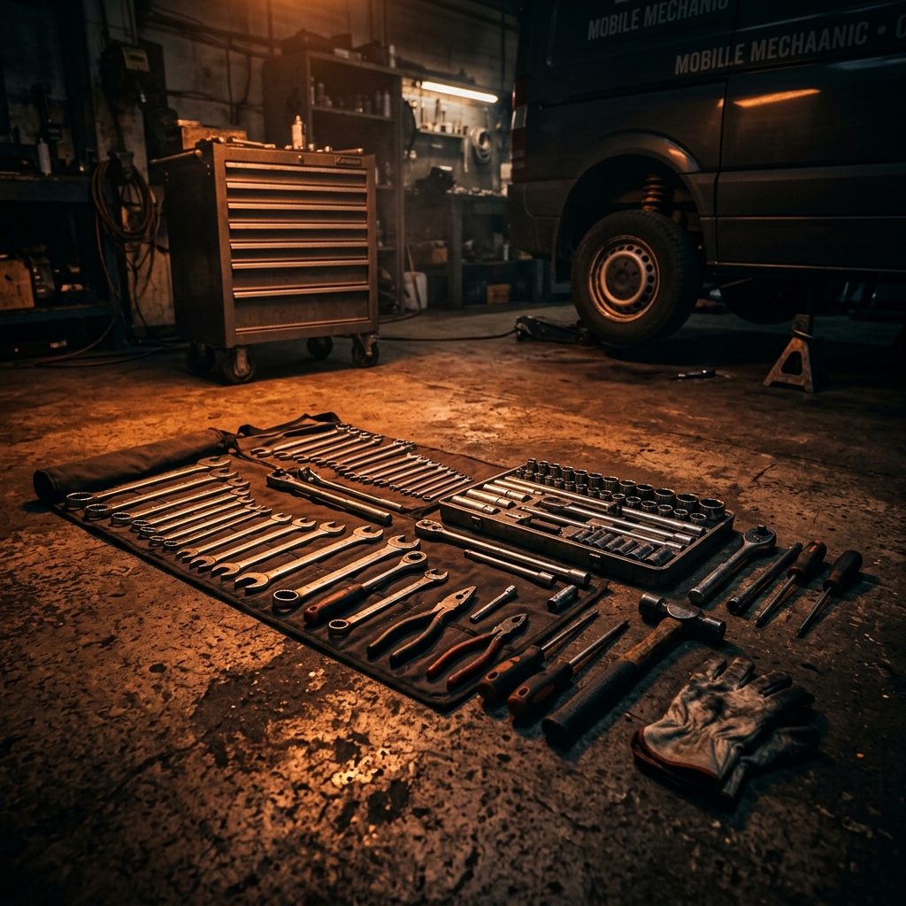 Mechanic tools background
